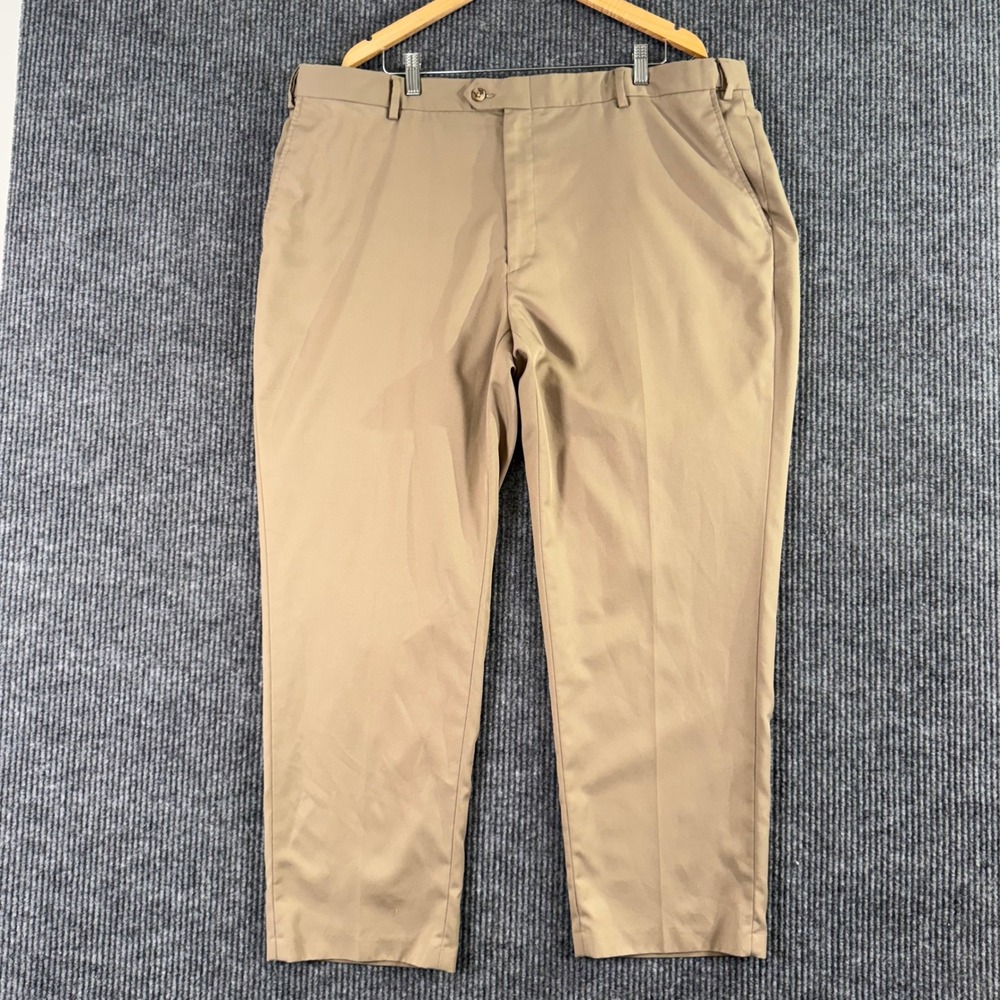 Jos A Bank Mens 44x30 Traveler Dress Pants Beige‎ Wrinkle Resistant Trousers